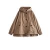Kaslead New Arrival Women's Fashion Style Decorated Row Button Short Parka Outwear 2969248 737