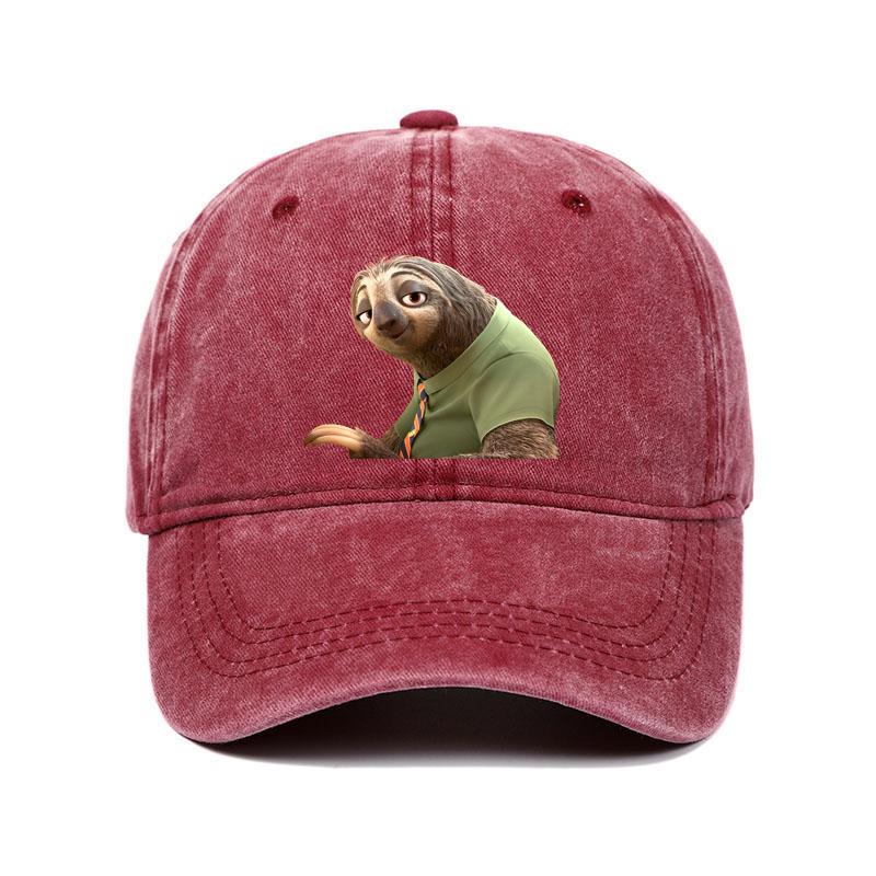 Cartoon Zootopia Three-toedSloth Baseball Cap Couple Women Print Trucker Hat Summer Casual Outdoor Dropshipping Baseball Caps