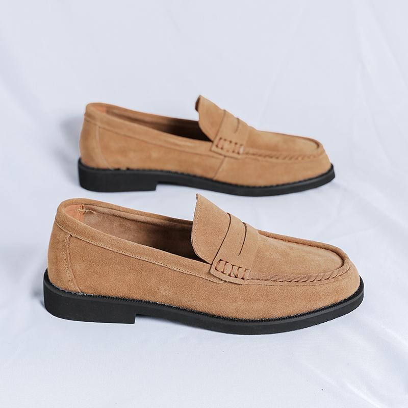 Fashion Genuine Leather Men's Loafers Summer Dress Shoes Work Casual Office Business Shoes Outdoor Walking Slip On Flats Male Moccasins