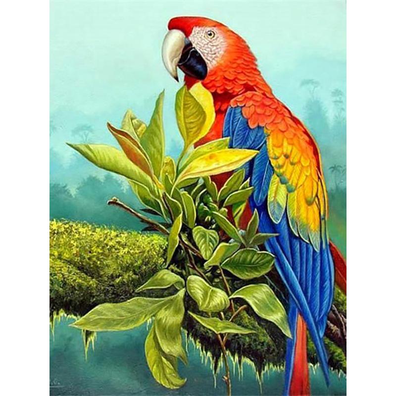 Full Square Diamond Painting Parrot Animals Bird Mosaic Diamond Embroidery Scenery Cross Stitch Home Decoration New Year Gift