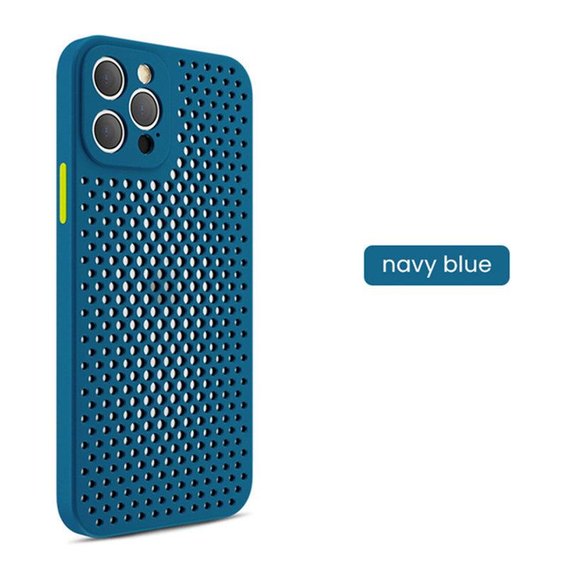 Warmteafvoer Ademend Koelhoesje Voor iPhone 16 15 14 13 12 11 Pro Max XR XS Max X 7 8P 6s 14 15 Plus Zachte Siliconen Schokbestendige Bumperhoes