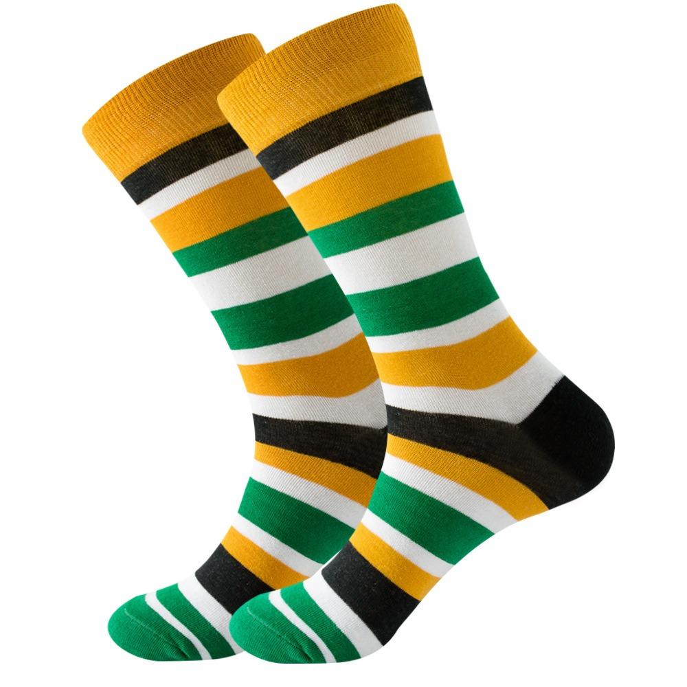 Striped multicolor street skateboarding funny socks for men and women