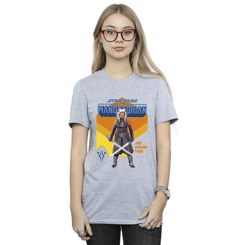Star Wars Womens/Ladies The Mandalorian Jedi Ahsoka Tano Cotton Boyfriend T-Shirt