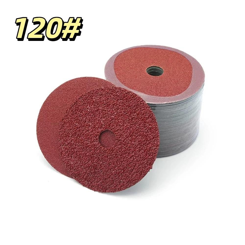 50 Pcs Hard Fiber Sandpaper Abrasive 4Inch Hand Sanding Tool Diameter 100mm Sanding Disc Wood