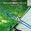 1 Set Heavy Duty Rope Tensioner, Rope Roller with 2 Reflective Nylon Cord, Metal Rope Tightening Tool for Camping, Tarps, Guy Lines, Boating