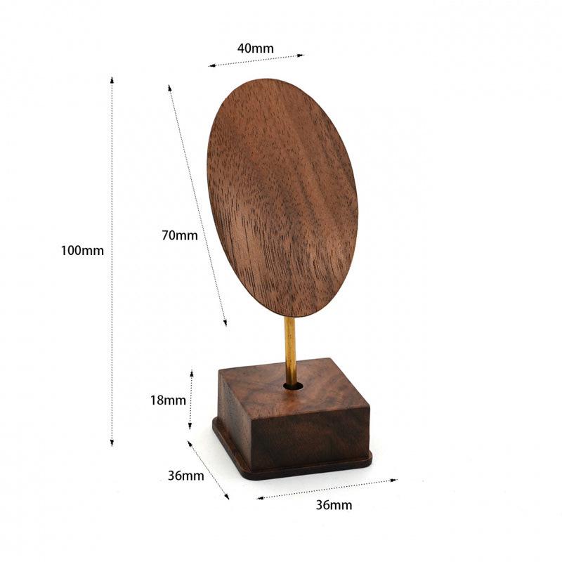 Walnut Beech Wood Earring Display Stand and Jewelry Photo Prop