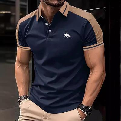 2024 European & American Men's Casual Printed Lapel Short-Sleeve Polo Shirt