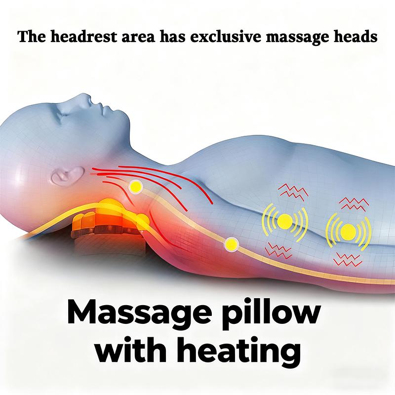 Electric Full Body Vibration Massage Mattress Mat Heating Infrared Massage Pad Massage Cushion Kneading Neck Back Pain Relief Relaxation,Nine Modes