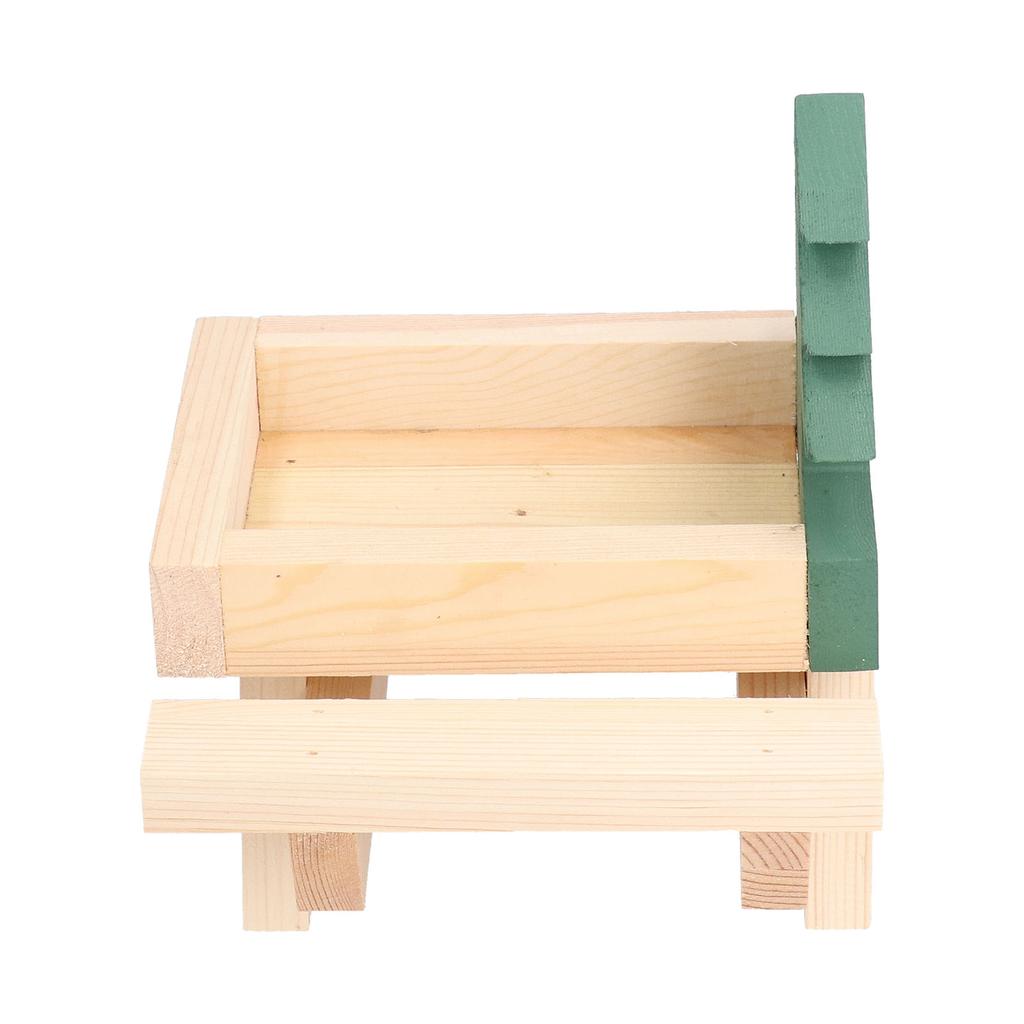 Squirrel Picnic Table Wooden Funny Squirrel Feeder with Corn Cob Holder for Outdoor