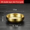 ZISIZ Gold 304 Stainless Steel Double-Layer Bowl