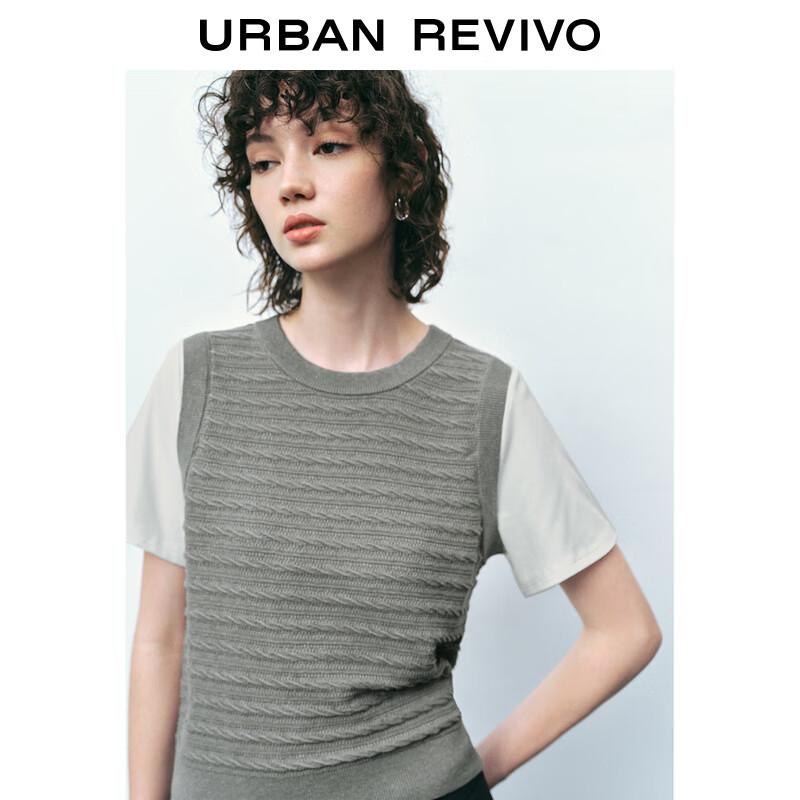 UR Women's Fall 2024 Colorblock Faux-Layer Knit Top