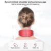 The latest battery smart 4D electric  heat compression cervical massager