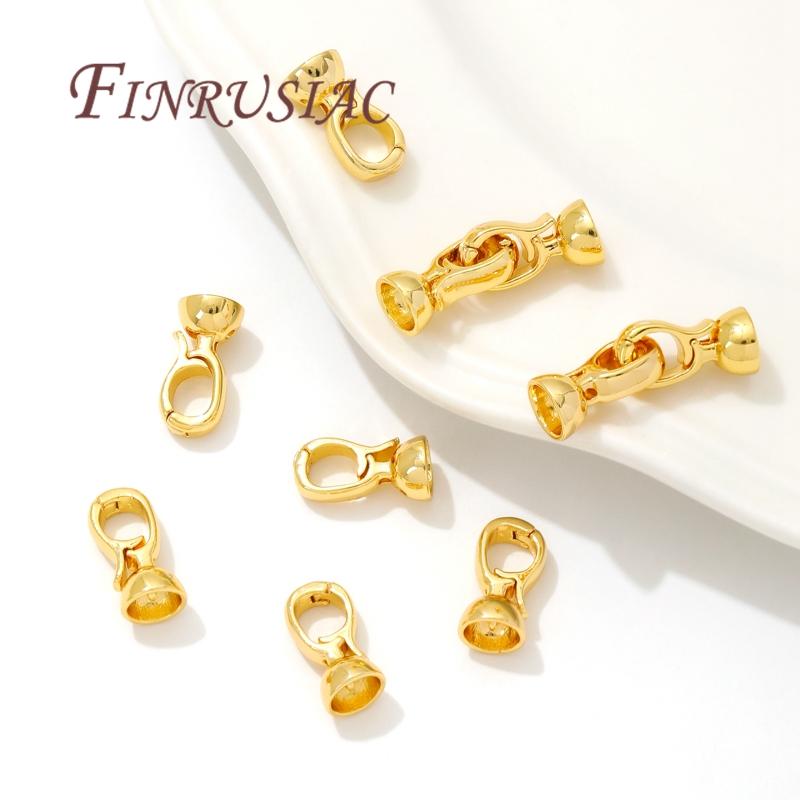 18K Gold Plated Brass Pearl Clasps Findings Connectors For Jewelry Fasteners For Bracelets Accessories Making,Clasp For Jewelry