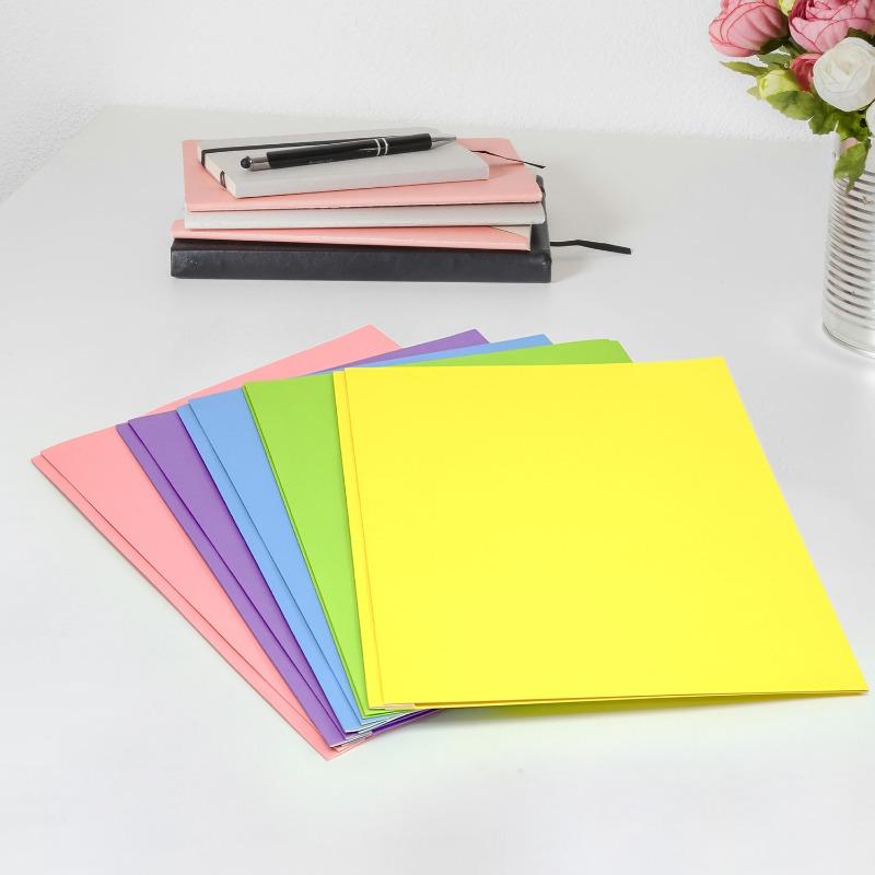 25pcs Double Pocket Foldable Paper File Folder with 3 Hole Frog Clip Document Organizer Storage Bag for Office School Supplies