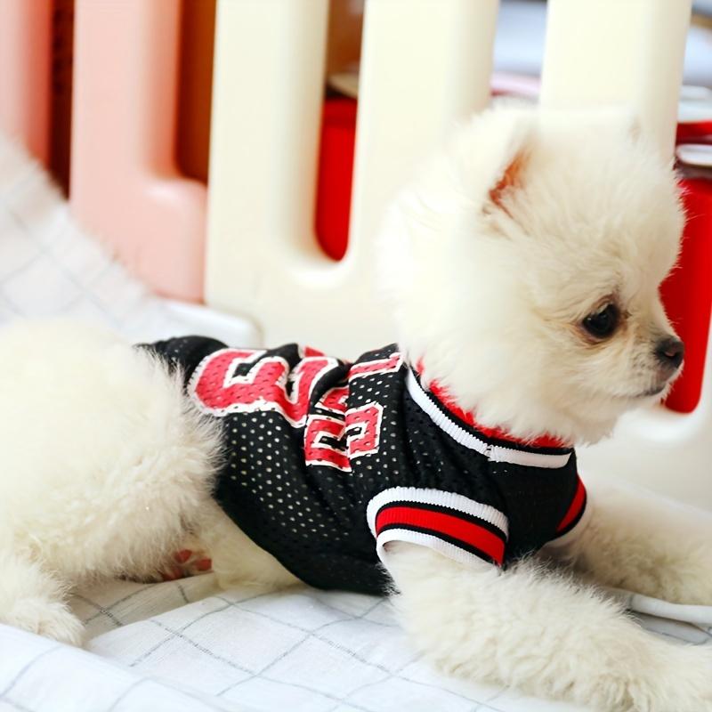 1 Stück Basketball Teamgeist Hunde Weste - Lebendige Drucke, Leicht & Atmungsaktiv für Frühling/Sommer - Perfekt für kleine Hunde