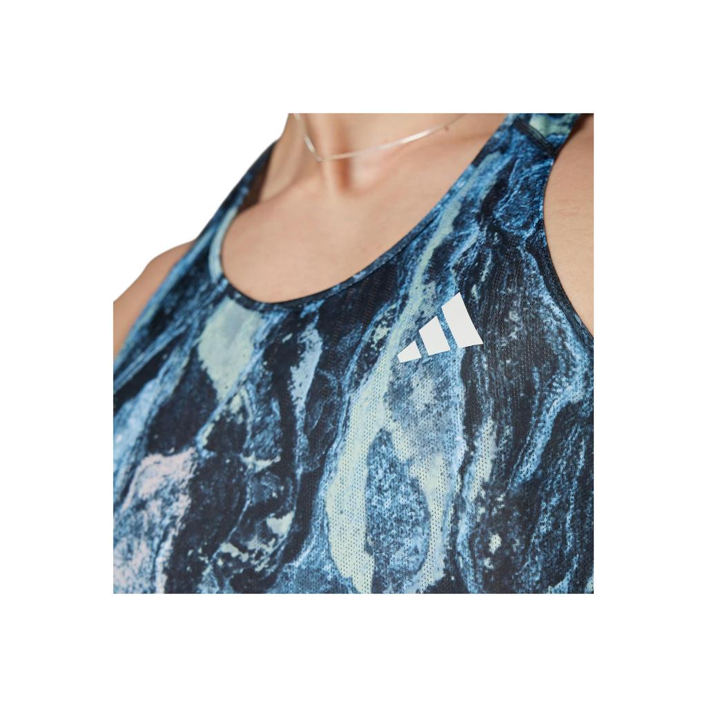 Adidas Move For Planet Airchill All Over Print Fashion Versatile Round Neck Sleeveless Vest Men Tops Blue IK4971