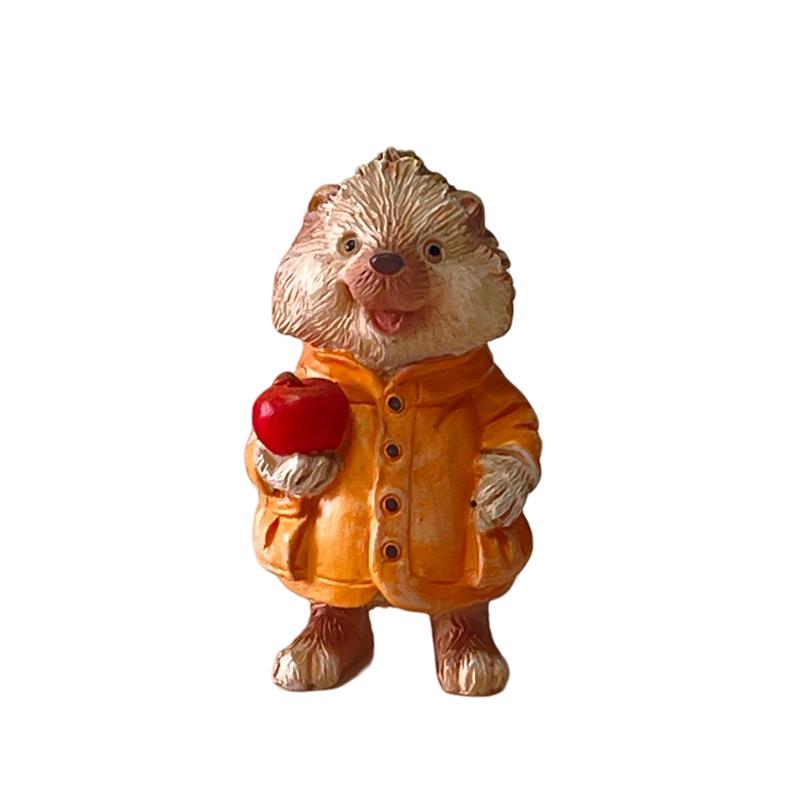 1PCS The Bunny Standing Rabbit Outdoor Garden Statue Turtle Hedgehog Statue Full Color Finish Small Animals Decorations