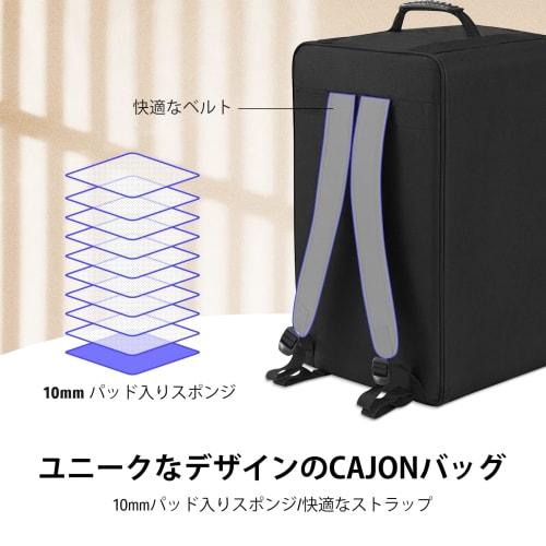 Donner Cajon Percussion Instrument, Full-Size Wooden Box Drum with Guitar Strings, Cajon Bag, Rubber Feet, and Strings, Elegant Birch, 30*30*48cm (DCD