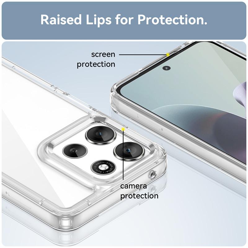 For Motorola Moto G56 Case Motorola Moto G56 Cover Anti-Scratch Shockproof Clear PC + Silicone Protective Phone Cover Moto G56