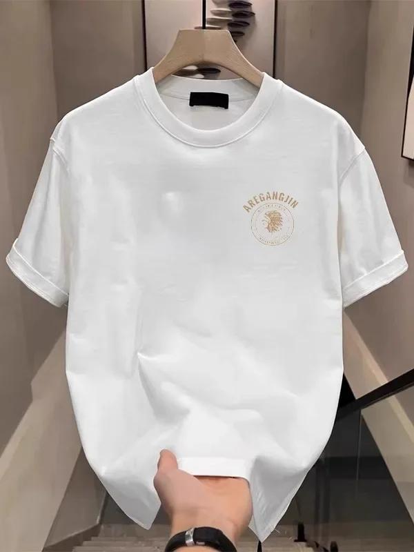 2025 Summer New TShirt Men 100 Pure Cotton Moisture Wicking Quick Drying Tee Fantastic Printting Partner Tee Short Tshirts