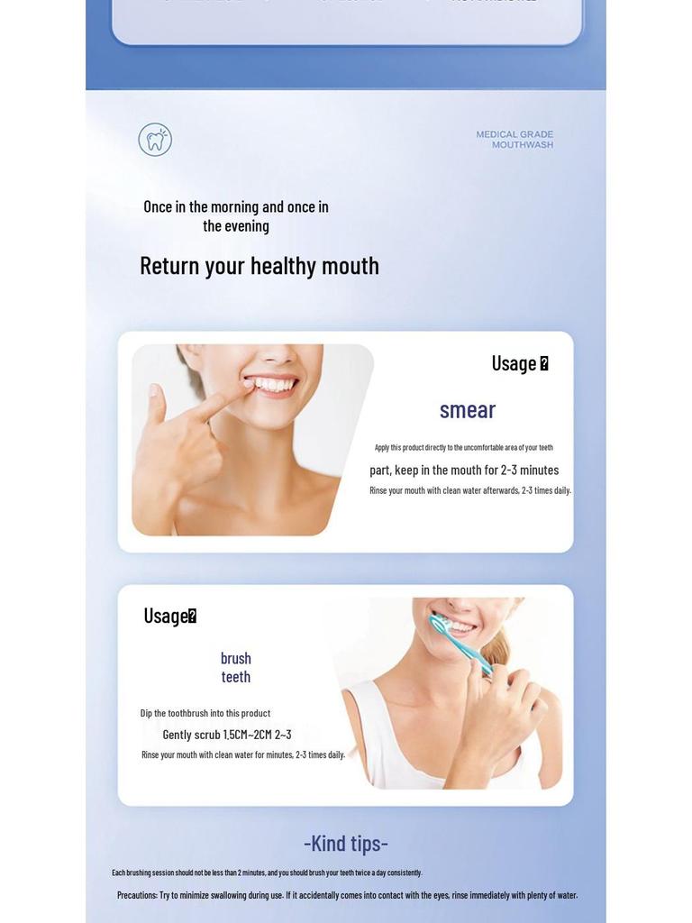 Class II Medical Toothpaste for Firming, Anti-Sensitivity, and Gum Recession Care