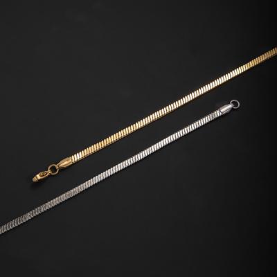 Leichter Luxus, heiß verkaufende flache Schlangen-Halskette aus Edelstahl, minimalistischer Persönlichkeitsstil, Modetrend kann sein