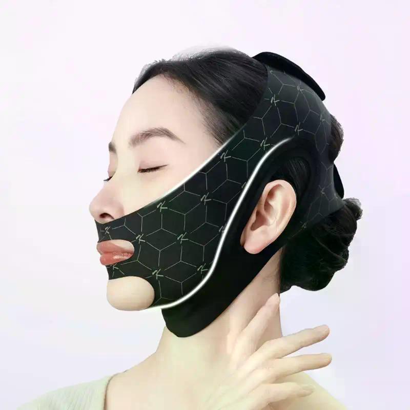 Elastic V Shaped Mask Strap Double Press Face Sculpting Mask Double-Chin Reducer Face Slimming Bandage Face Lift Devices