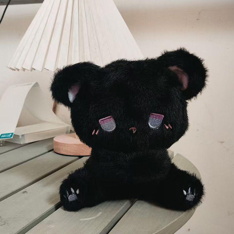 17CM Cute and Small Kitten Plush Toy Desktop Soothing Ornament Kitten Doll with Heterochromia As a Birthday and Christmas Gift