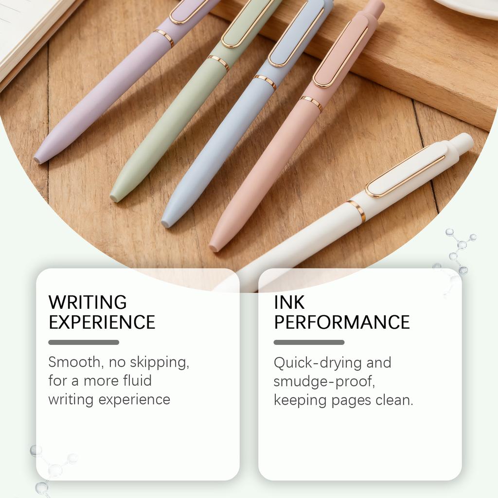 Quick-drying Black Gel Pen In A Colorful Macaroon Color Range. It Is A Quick-drying Writing Instrument Pen Suitable For Smooth Daily Writing.2ML