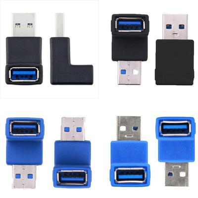 Blue/Black High Speed Extension Coupler Right+Left USB 3.0 Adapter Plug Type A Male To Female