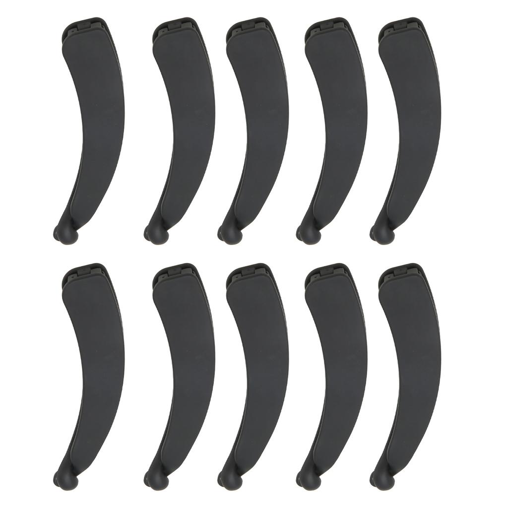 10PCS Black Banana Hair Clip Safe Elegant Sweet Fashionable Flexible Ponytail Holder for Hair