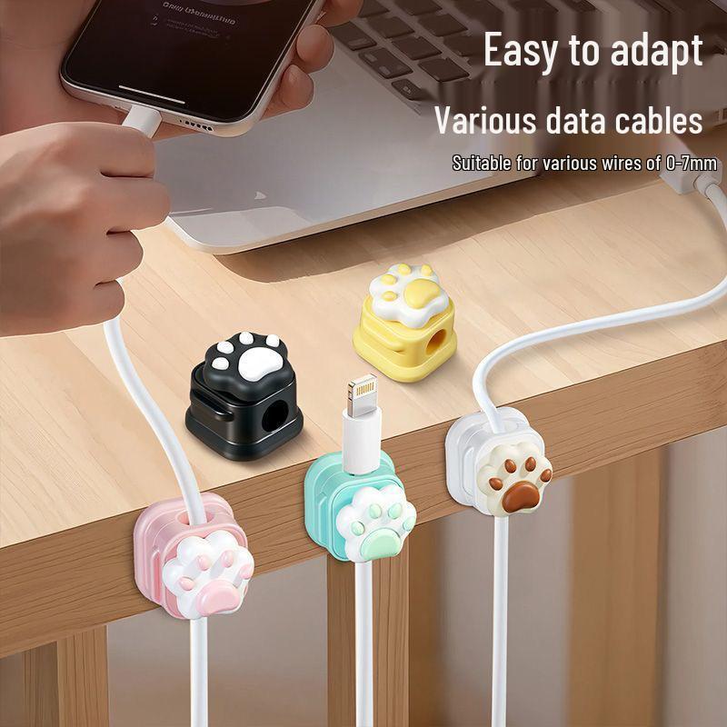 Magnetic Cable Organizer: No-Drill Desktop Storage & Management for Charging/Data Cables