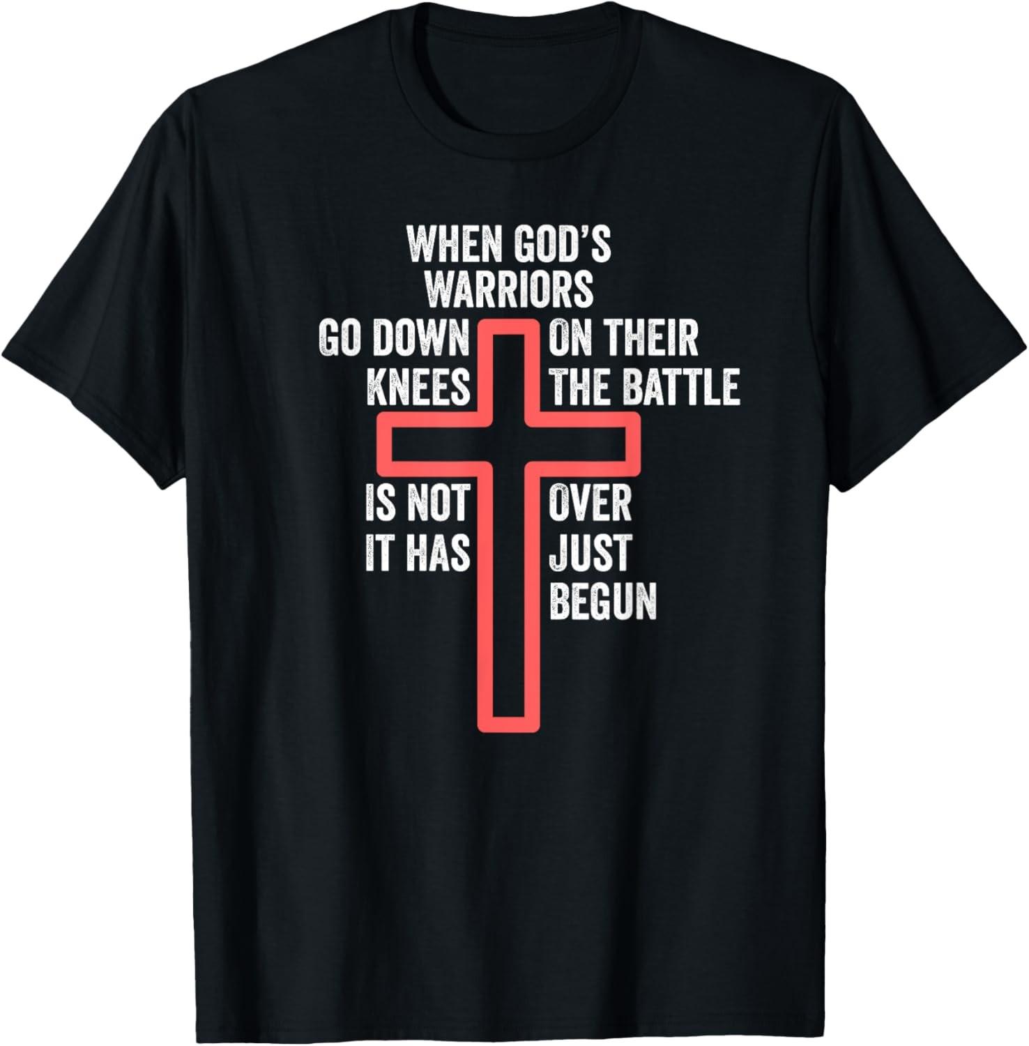 When God Warriors Go Down Christian Jesus Knights Templar T-Shirt S