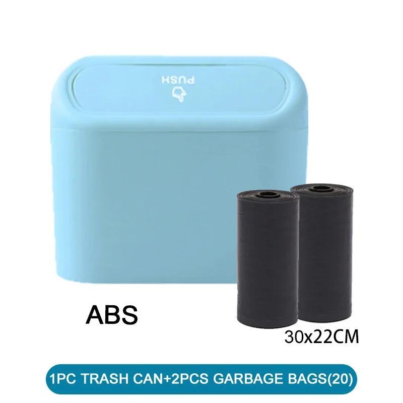 Car Trash Can Bin with Lid- Mini Car Garbage Can- Leakproof Trash Bin Car Dustbin Organizer Container for Car Office Home