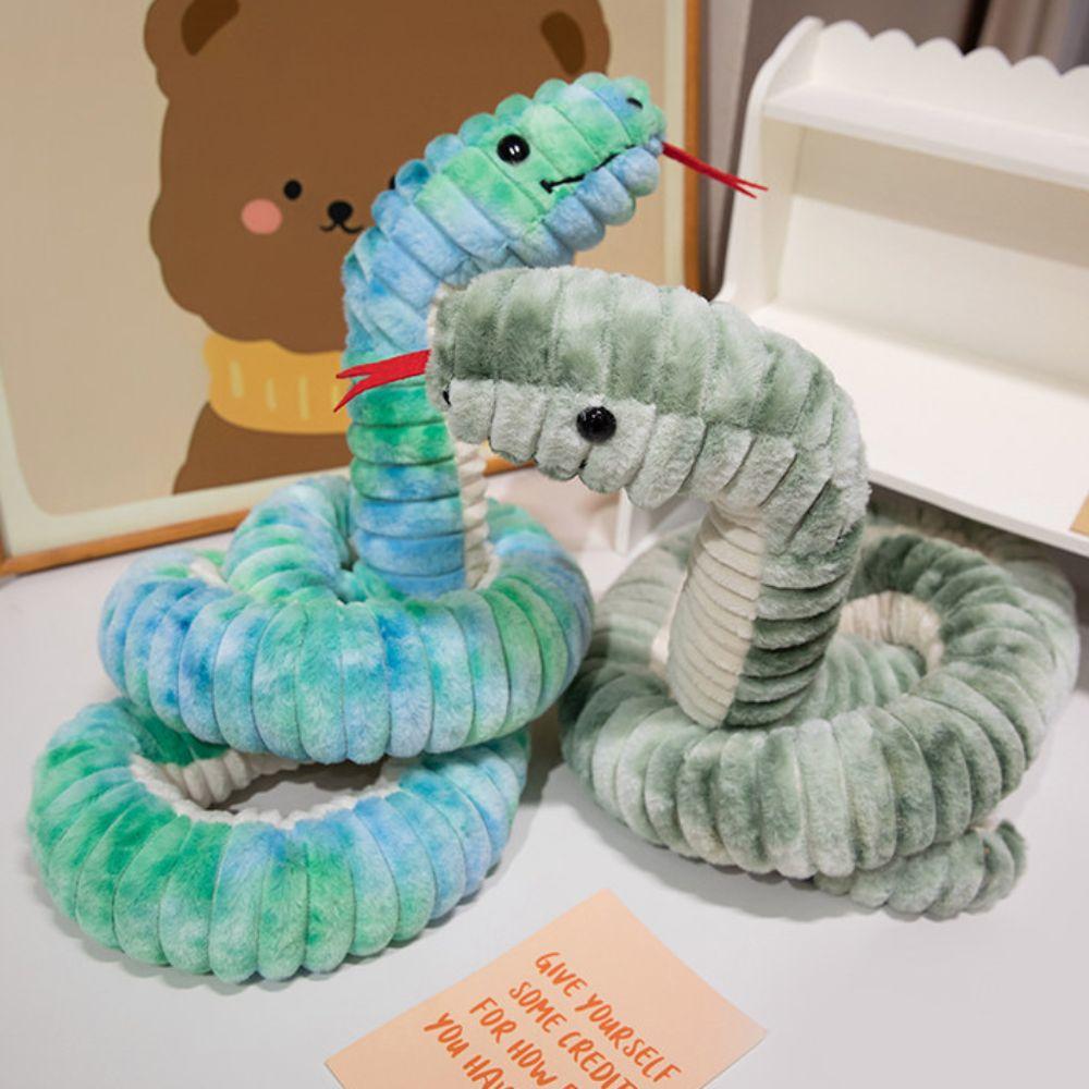 Colorful Boa Plush Doll Sticking Tongue Boa Snake Stuffed Toys Snake Plush Toy  Home Decor