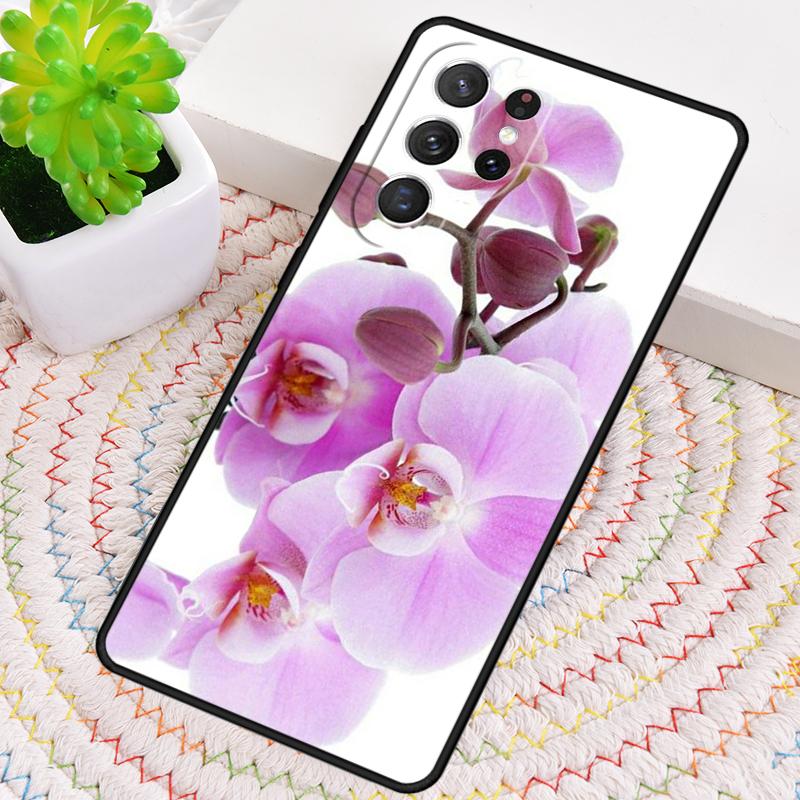 Orchid Flowers Colorful Silicone Phone Case For Samsung Galaxy note 10 pro S26 S25 S24 S23 S22 S21 Plus S25Ultra Capa Cover