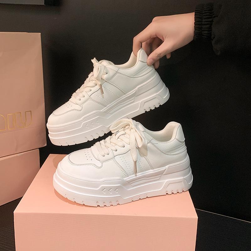 The Same Style, Call Me 1.7 Meters~ 2025 New Thick-soled Little White Shoes, Fashion Sports and Leisure Little White Shoes, Women