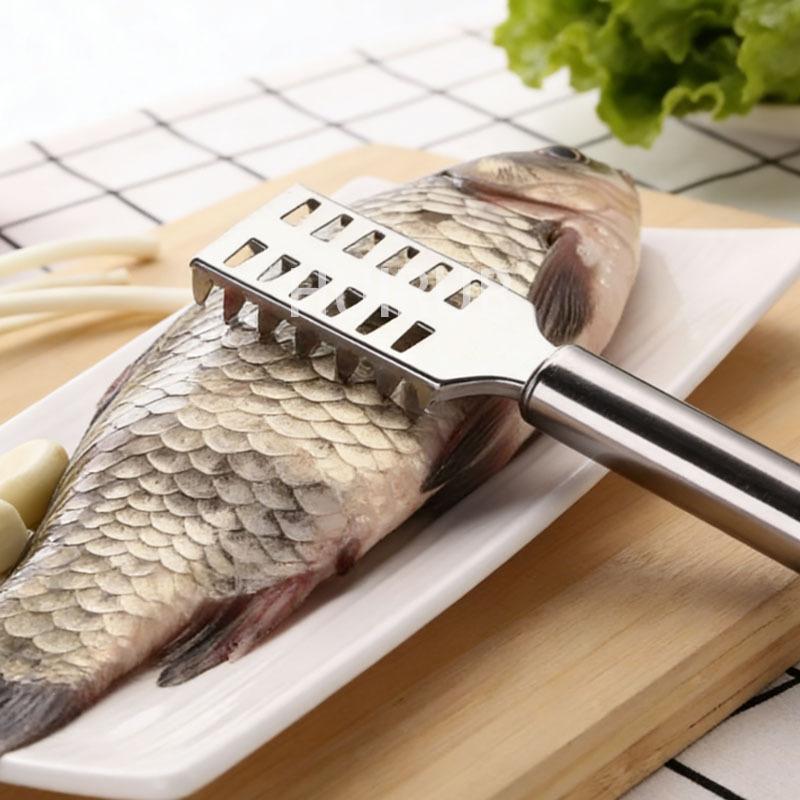 Multifunktionaler Fischschupper aus Edelstahl, Fischschuppenkratzer, Schuppenmesser aus Edelstahl, Fischschupper, Fischzerlegemesser