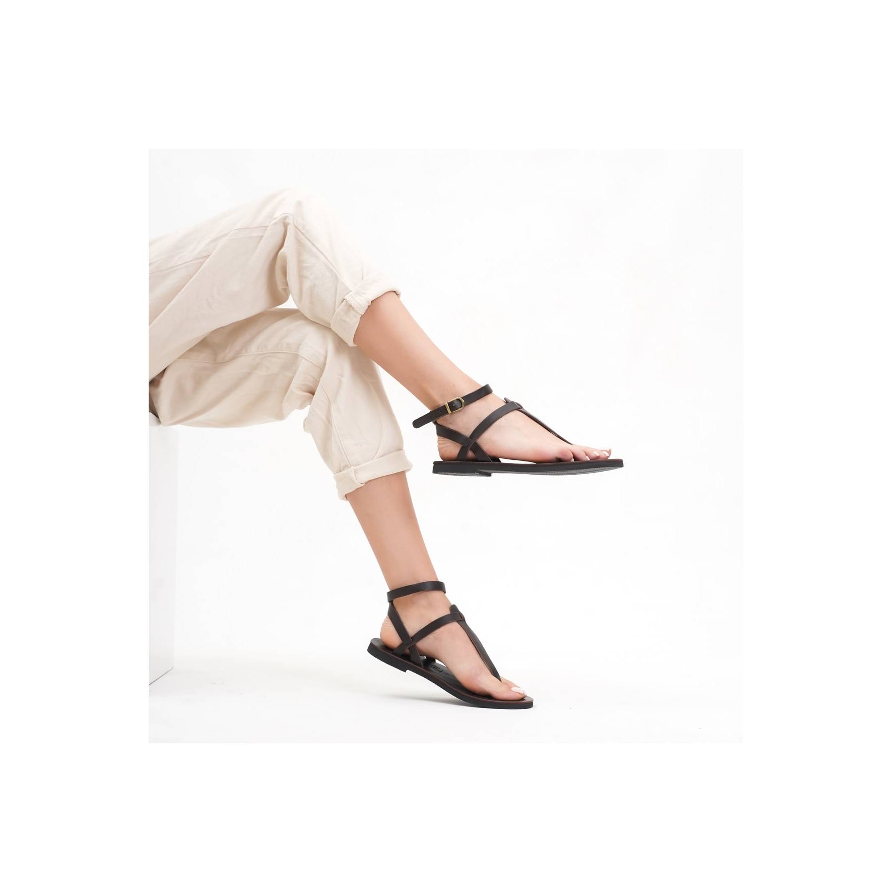 

Женские коричневые сандалии Bodrum из натуральной кожи ручной работы Комфортные повседневные качественные стильные легкие сандалии