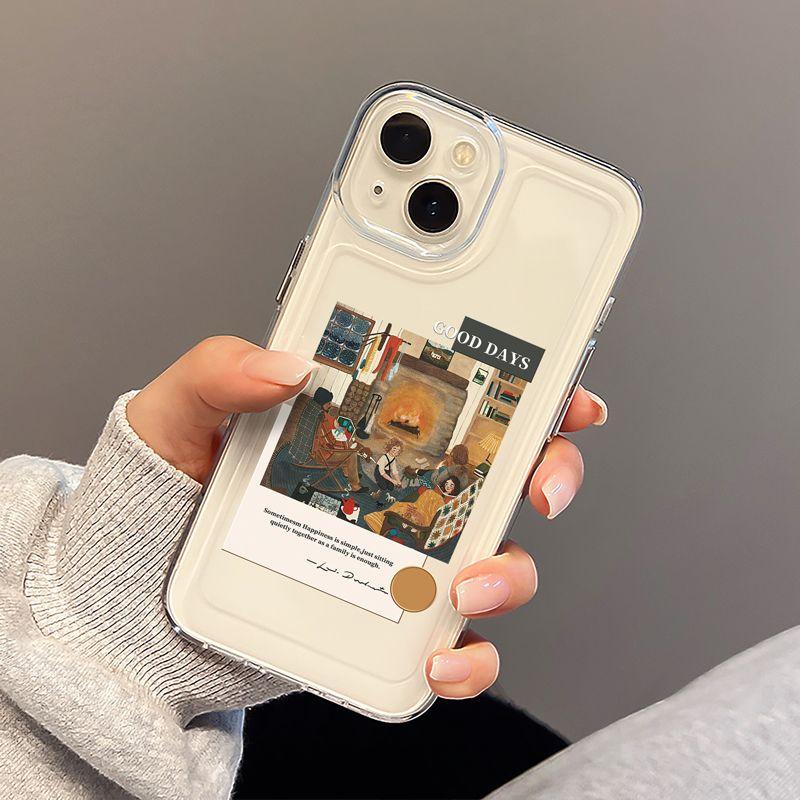 Art Paintings Case for IPhone 16 15 14 13 12 11 Pro Max 14 15 Plus Protection Back Cover Bumper Dustproof Non-Slip Anti Fall