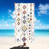 Boho Tribal Geometric Diamond Microfiber Beach Towel Oversized Extra Large Aesthetic Colorful Kilim Pool Blanket for Adults