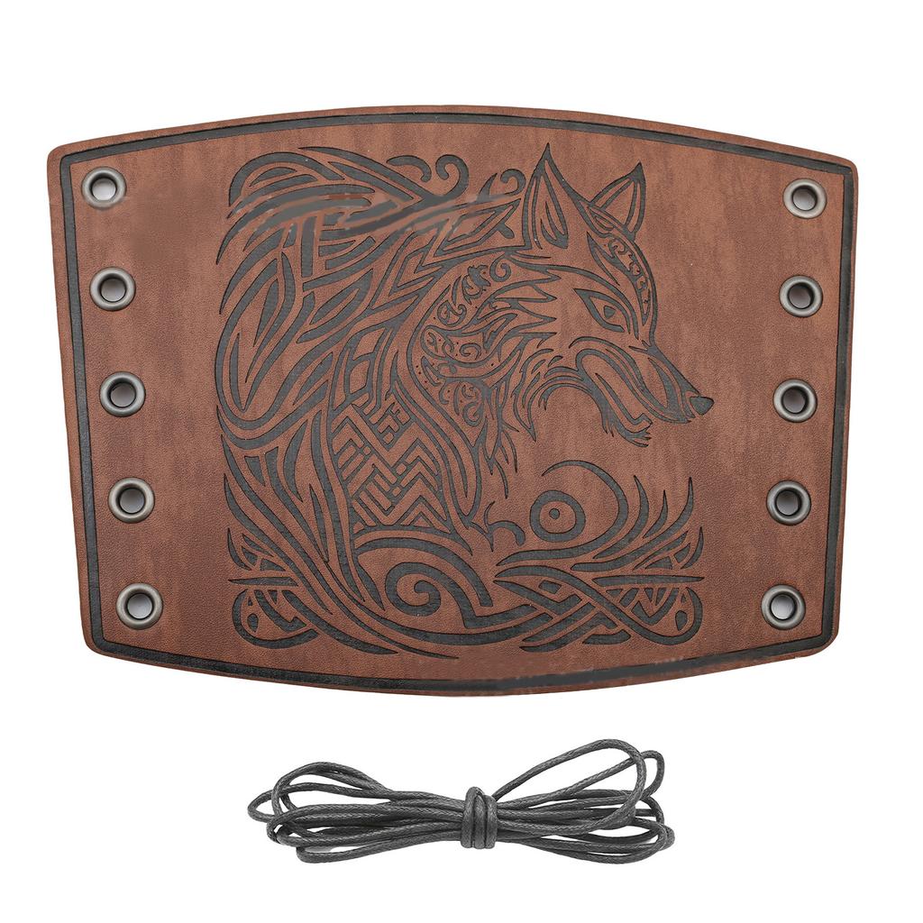 Medieval Leather Arm Guards Durability PU Leather Wristbands Role Playing Bracer for Historical Reenactments