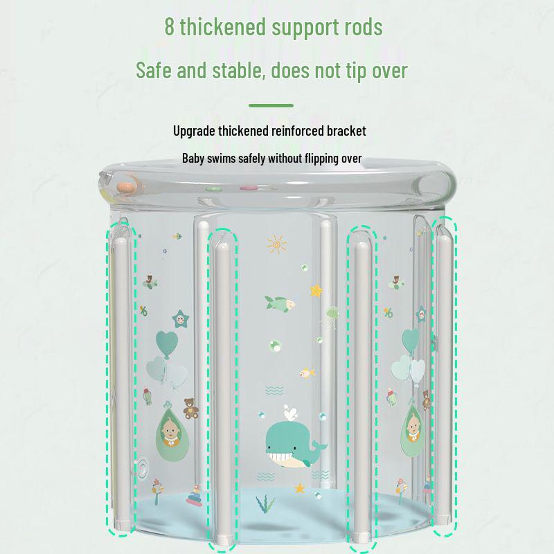 Foldable Transparent Bathtub: Kids & Adults Swimming Bucket