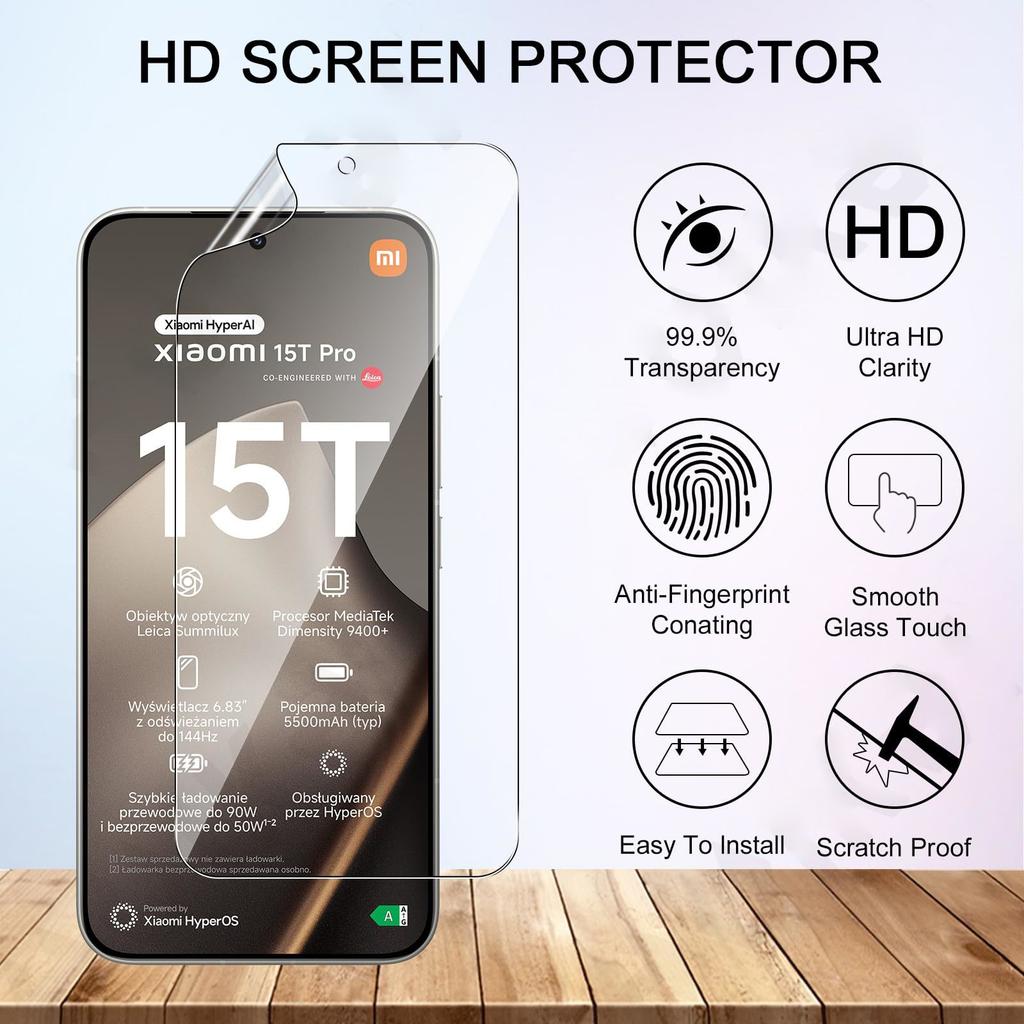 4 Stück Hydrogel-Folie für Xiaomi 15T Pro 17 Pro Max Gel-Folie für Xiaomi 13 12 Lite 14 Ultra 10 11T 12T 15T 14T Pro Displayschutz