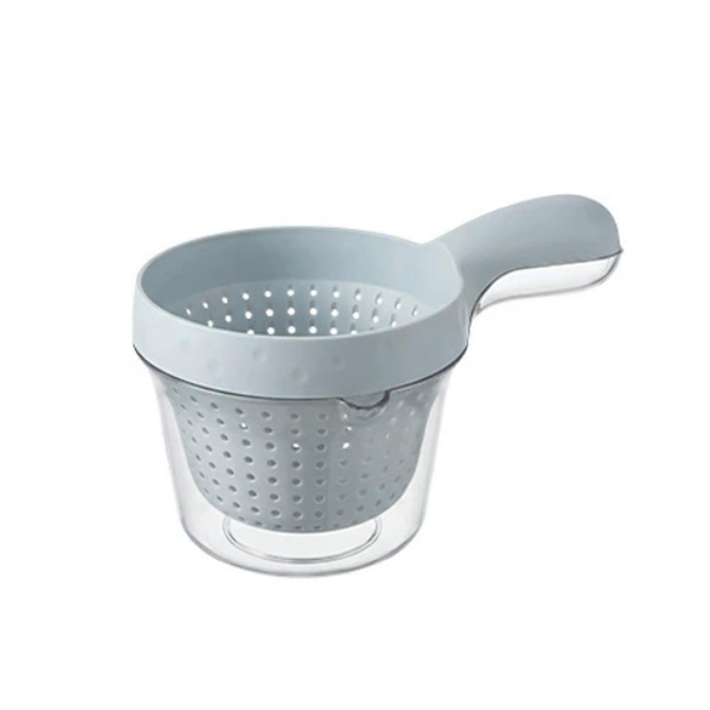 Plastic Drainage Basket Detachable Fruit Washing Basket  Kitchen Cleaning Tool синий