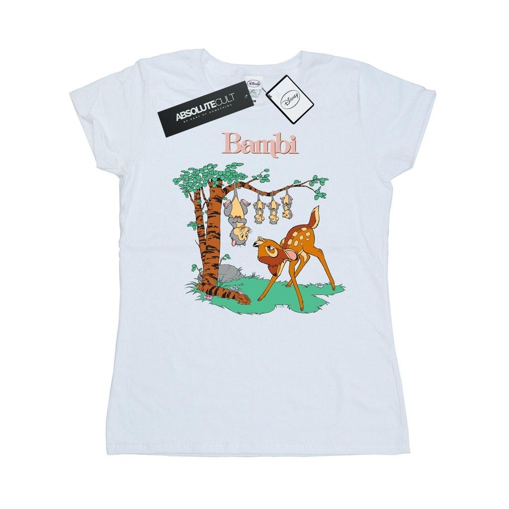 Disney Womens/Ladies Bambi Tilted Up Cotton T-Shirt