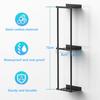 Bathroom Storage Holders Metal 3-tier Shelf Storage Holders Multifunctional Towel Holder Racks Wall Organizer Racks Home Decor