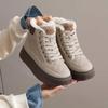 Slip-resistant PU Leather Boot Boots Walking Sporty Woman Sneakers Ladies Shoes Size 42 Sports Scarp Sapatenos Vintage