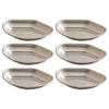 Set Of 6 Unique Stainless Steel Miniature Bowls Appetizer Plates Suitable for Sauces and Seasoning with Easy Cleaning