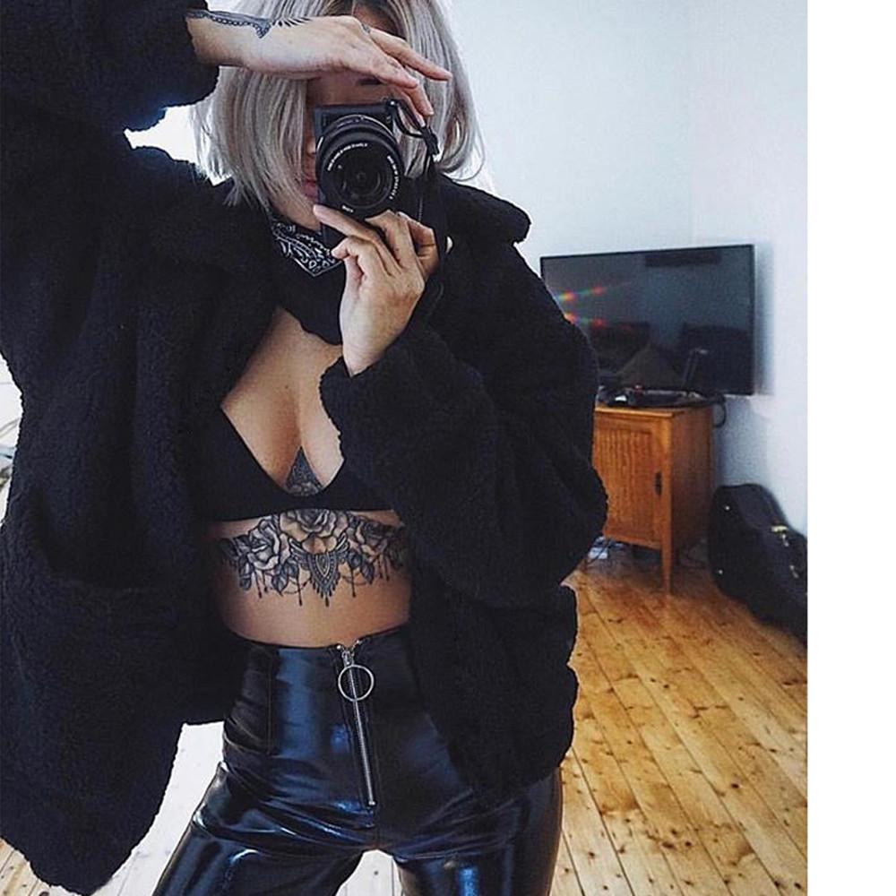 Women's Lapel Long Sleeve Faux Shearling Coat Winter Boyfriend Winter Faux Coat